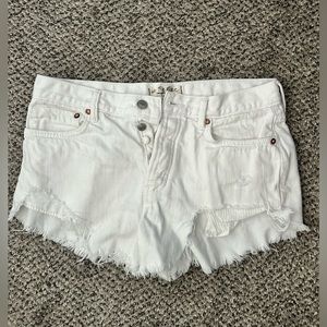 Free people white Jean shorts!